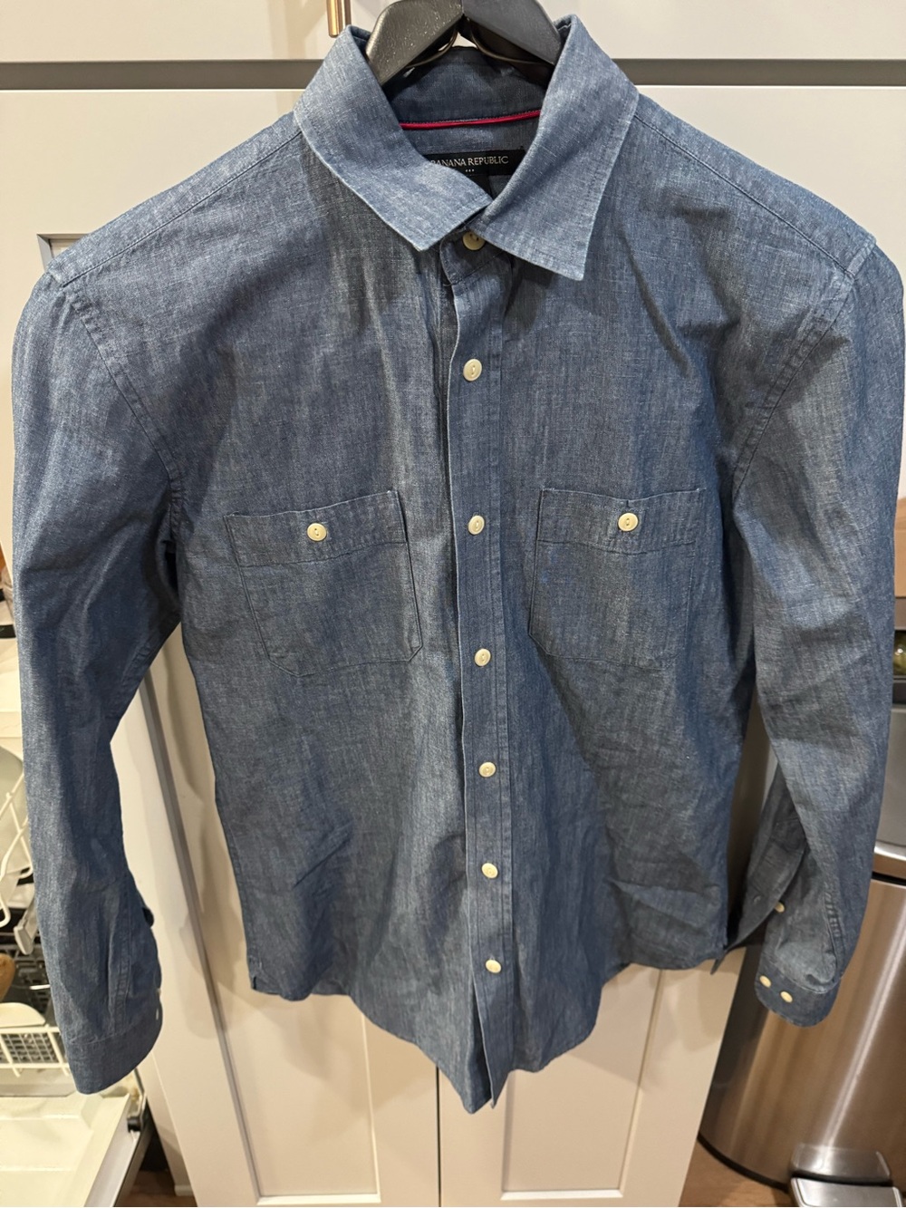 Banana Republic blue denim cotton shirt size S #bananarepublic #workwear